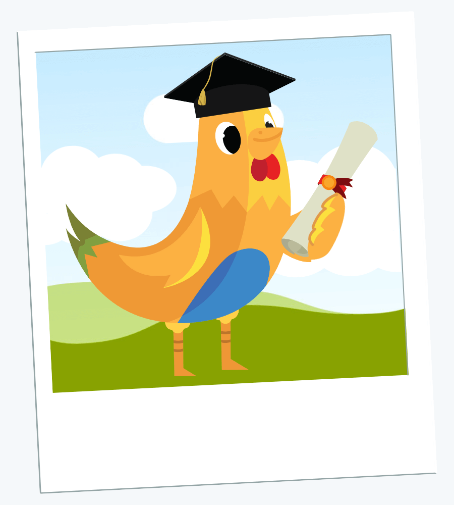 Nugget mascot graduation style