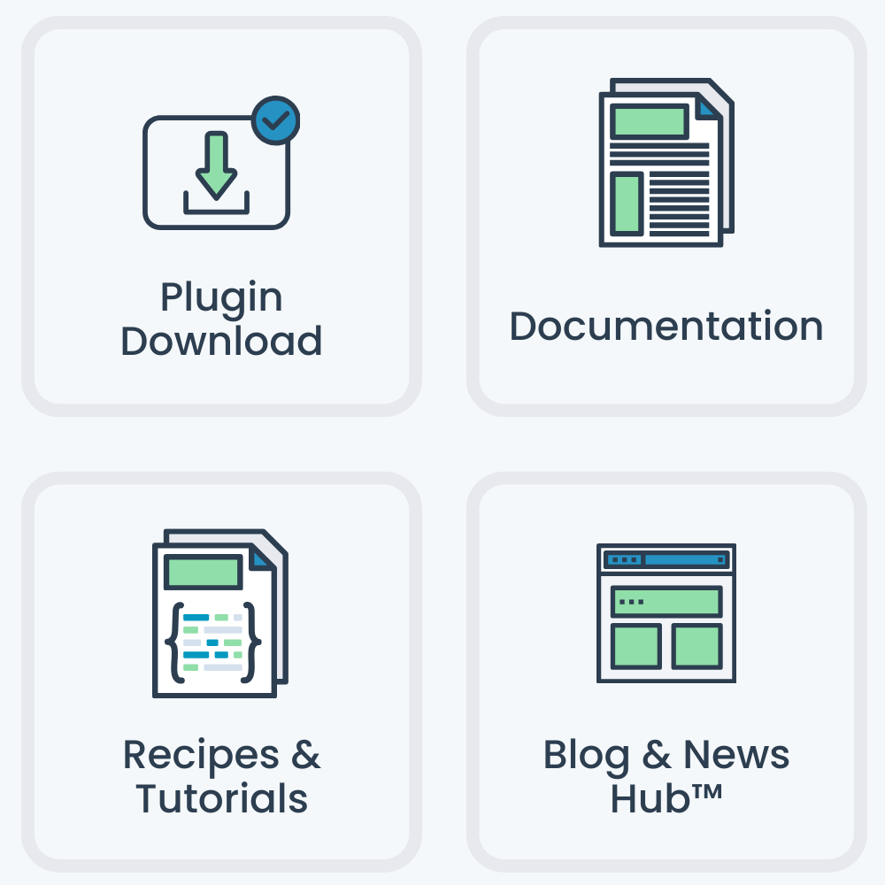 When you sell access to your blog and news sitewith PMPro you get: the Plugin Download, Documentation, Recipes and Tutorials, Blog and News Hub™ Access