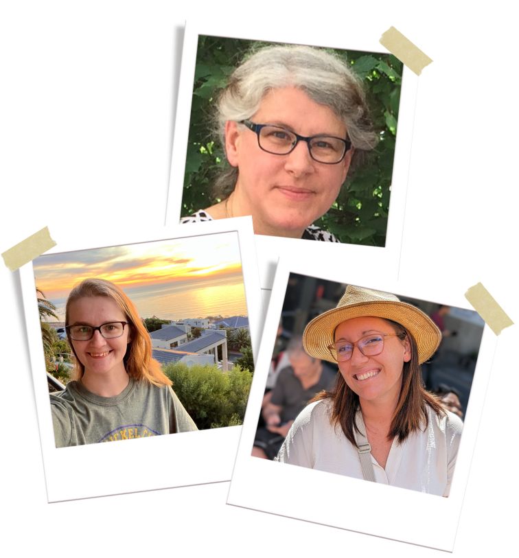 Photos of the PMPro Sales Team: Kim, Sam, and Ansie