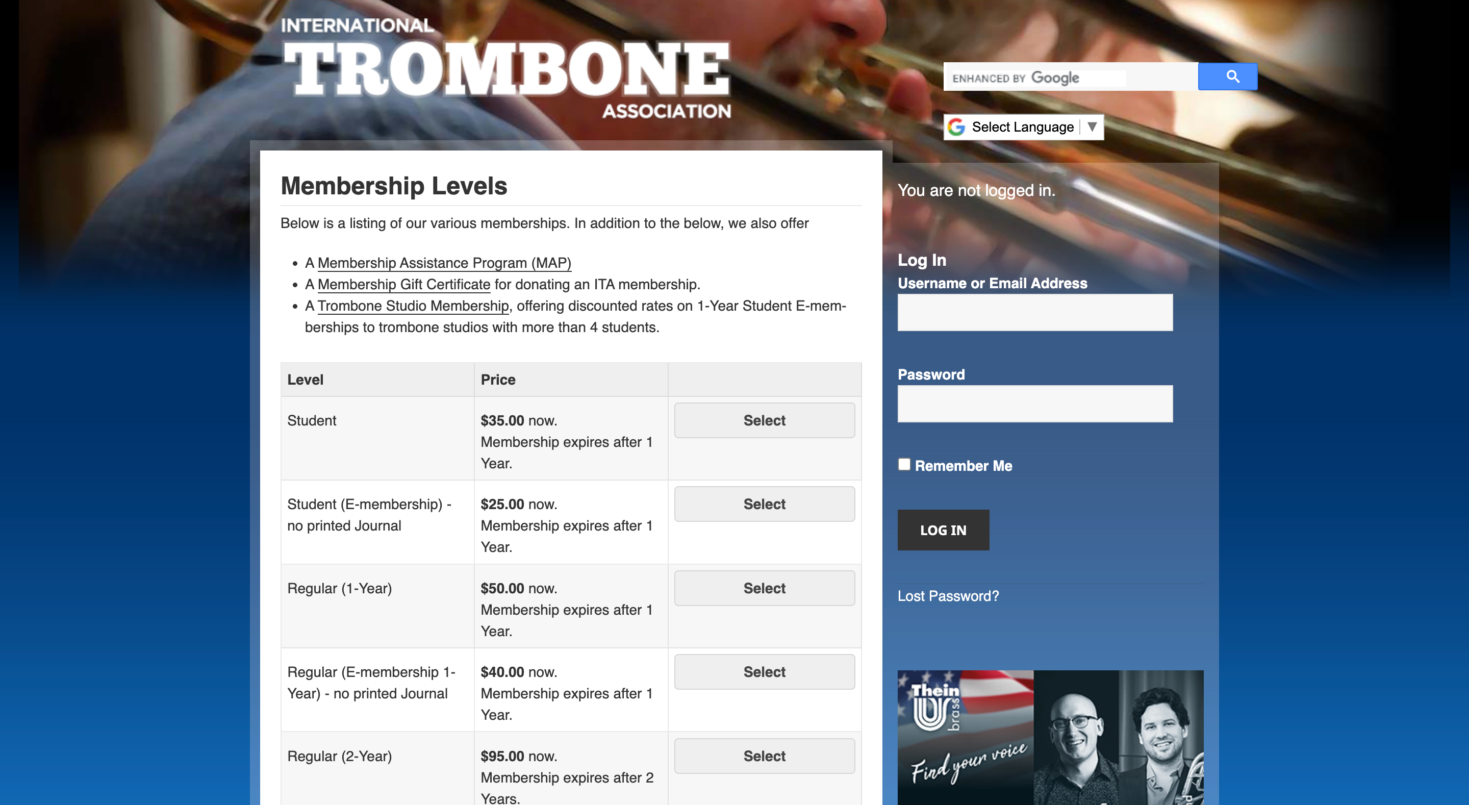 ITA Membership Levels and Pricing