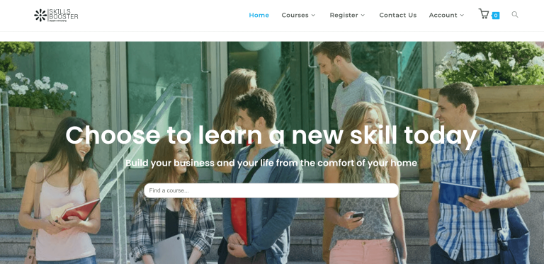 Skills Booster Website Homepage