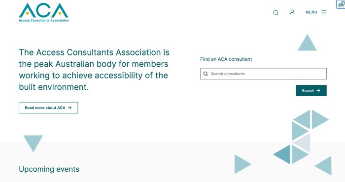 Access Consultants Association Website Homepage