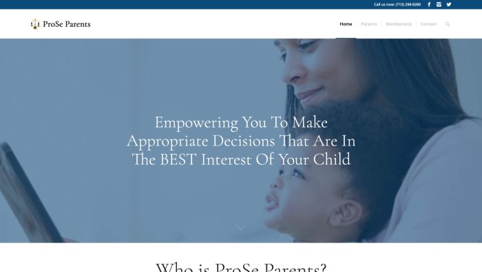 ProSe Parents Website Homepage