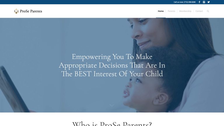 ProSe Parents Website Homepage