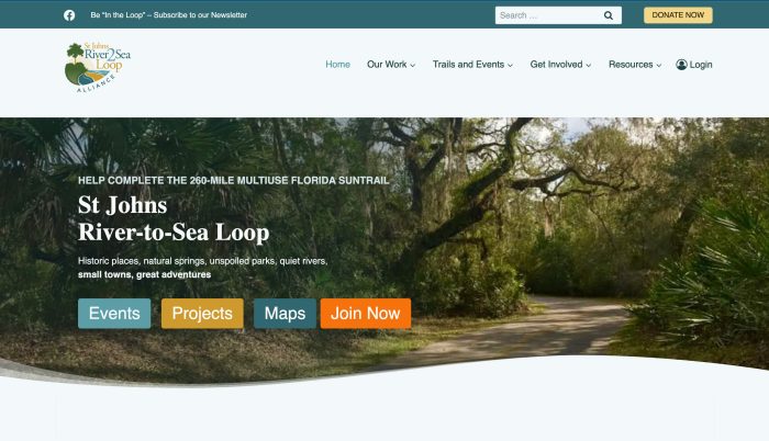 St Johns River-to-Sea Loop Website Homepage