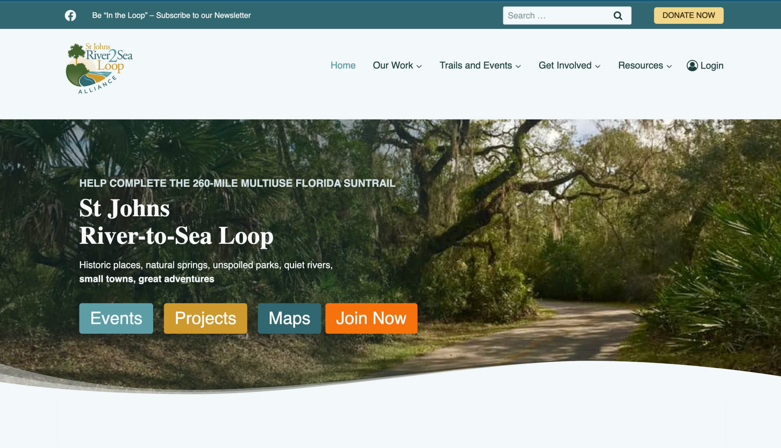 St Johns River-to-Sea Loop Website Homepage