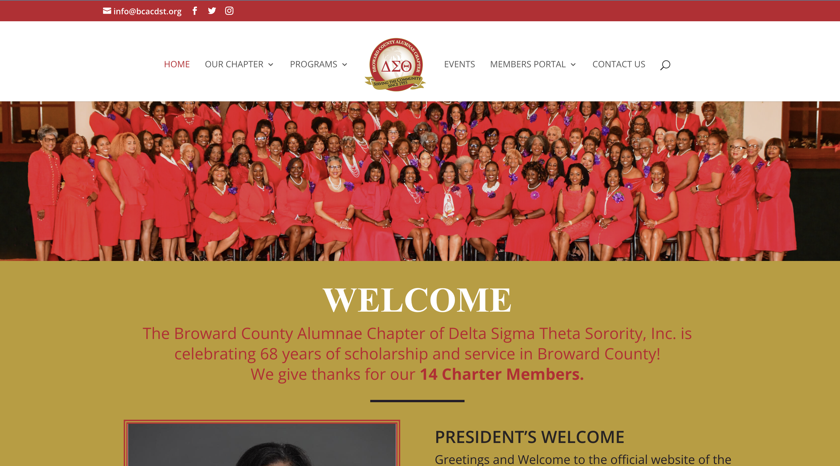 Broward County Alumnae Chapter of Delta Sigma Theta Sorority Website Homepage