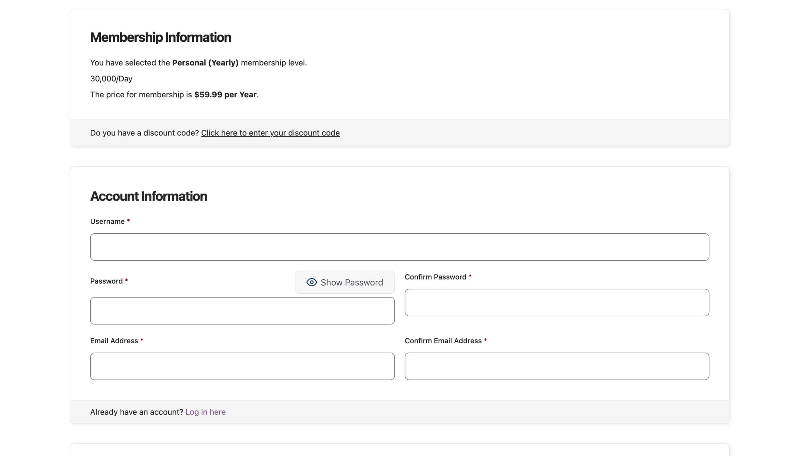 Human Design Membership Checkout