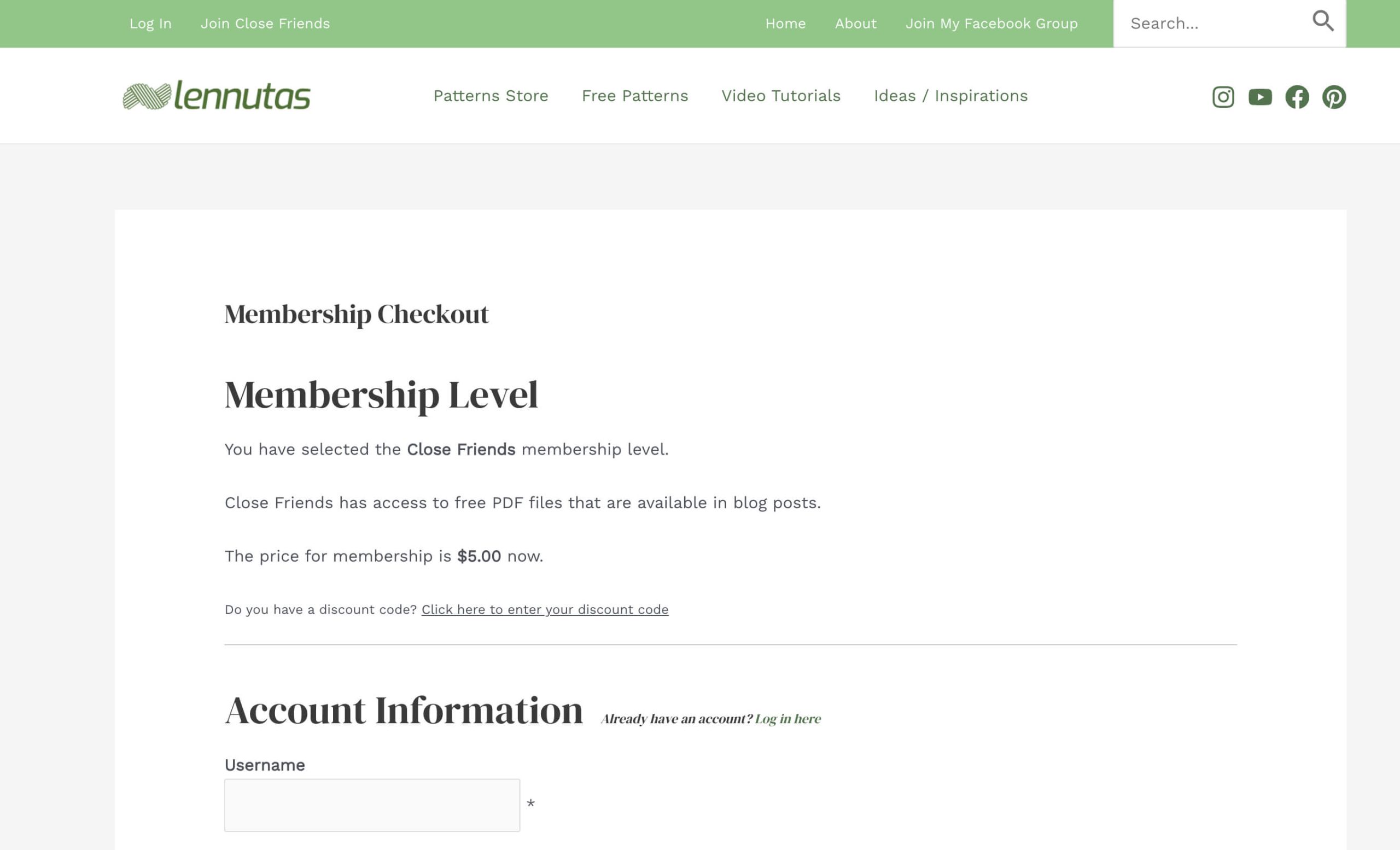 Lennutas Membership Checkout