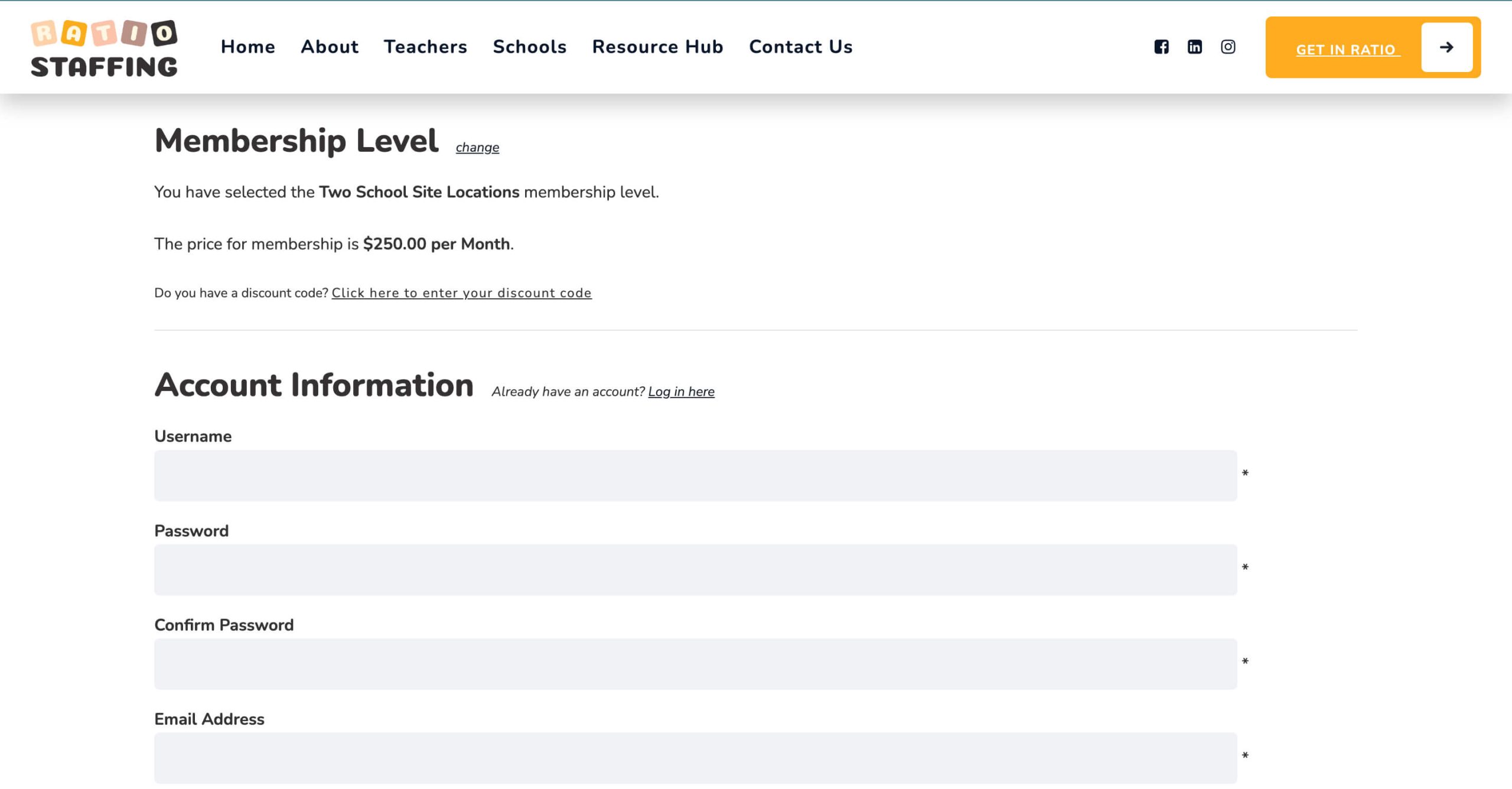 Ratio Staffing Membership Checkout