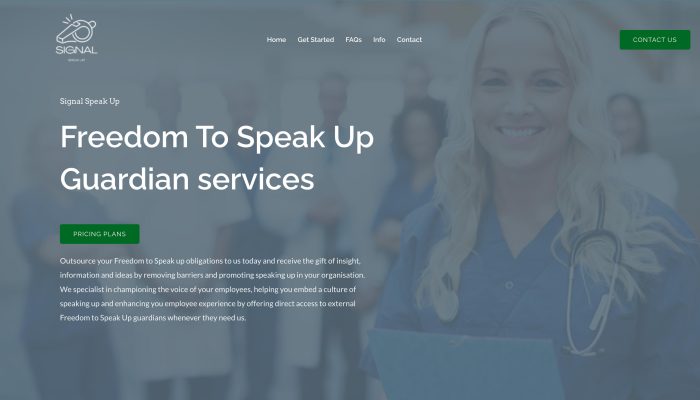 Signal Speak Up Website Homepage