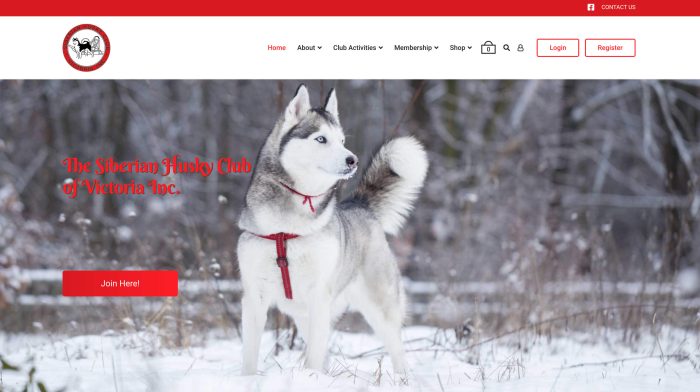 The Siberian Husky Club of Victoria Website Homepage