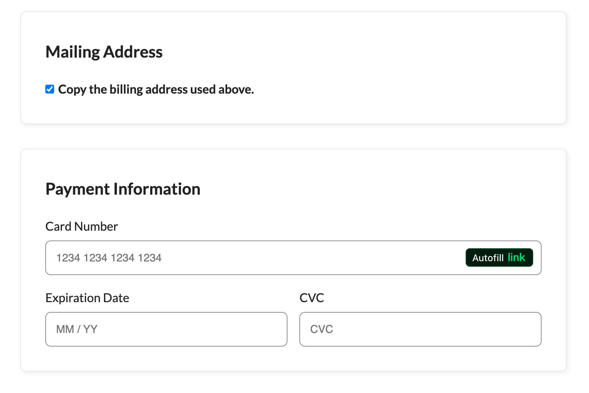 Checkbox to copy Mailing Address from Billing Address fields on membership checkout page in Paid Memberships Pro with the Mailing Address Add On