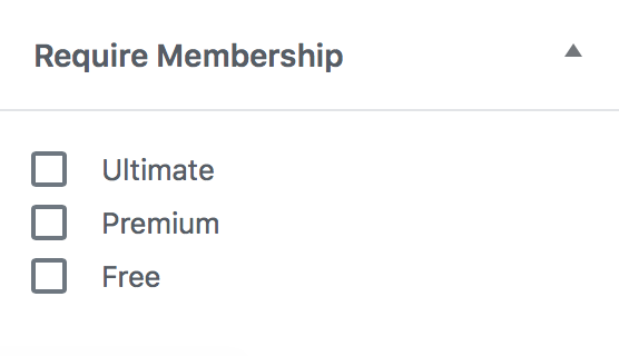 Setting a Page or Post's Required Membership Levels