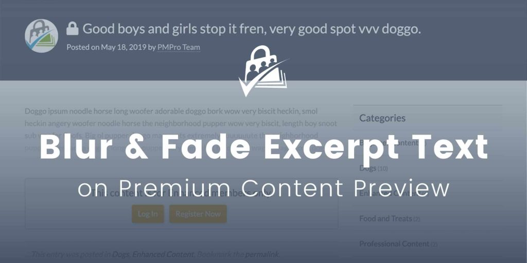 Banner graphic for custom CSS tooltip to blur and fade excerpt on premium content preview