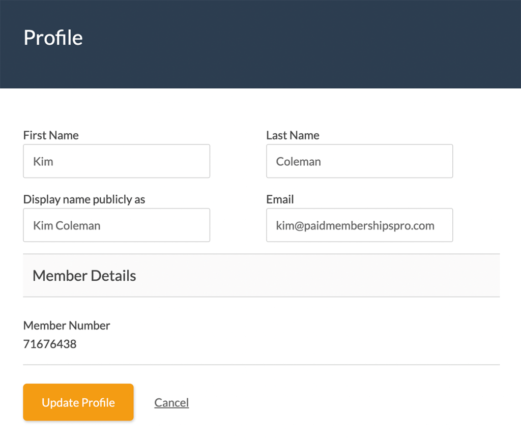 Frontend Readonly User Field Profile on PMPro