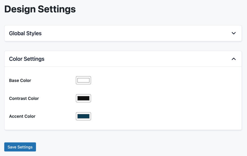 Memberships > Settings > Design > Color Settings screen in the WordPress admin